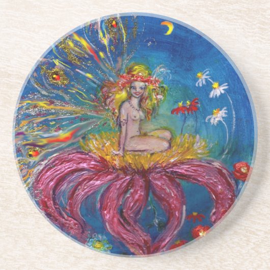 VEILIGHEID IN DE NACHT ZANDSTEEN ONDERZETTER (Voorkant)