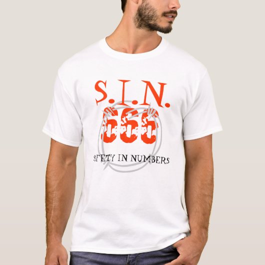 VEILIGHEID IN NUMMERS (SIN) T-SHIRT (Voorkant)