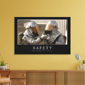 Veiligheid: Inspirerend prijsopgave Canvas Afdruk (Insitu (Woonkamer))