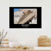 VEILIGHEID is een illusie Demotivationeel Poster (Keuken)