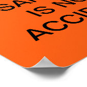 VEILIGHEID IS GEEN ONGEVALLEN VEILIGHEID ORANJE PO POSTER (Hoek)