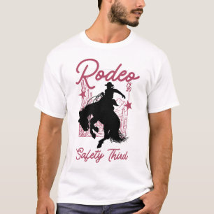 Veiligheid komt op de derde plaats bij stierrijden t-shirt