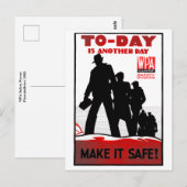 Veiligheid op het werk briefkaart (Voorkant / Achterkant)