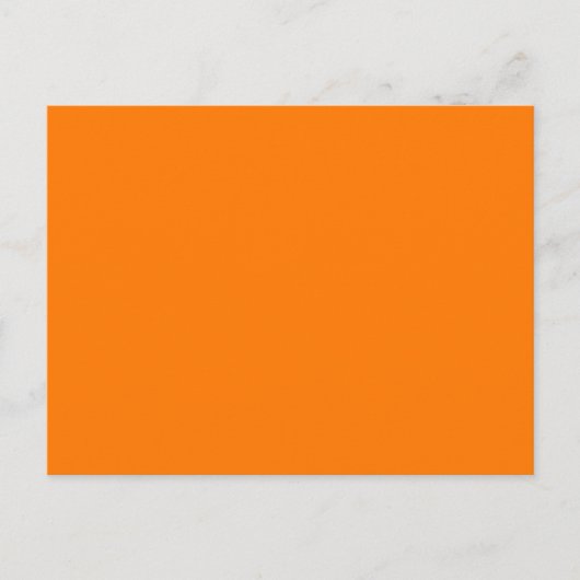 Veiligheid Oranje Stevige Kleur Briefkaart (Voorkant)