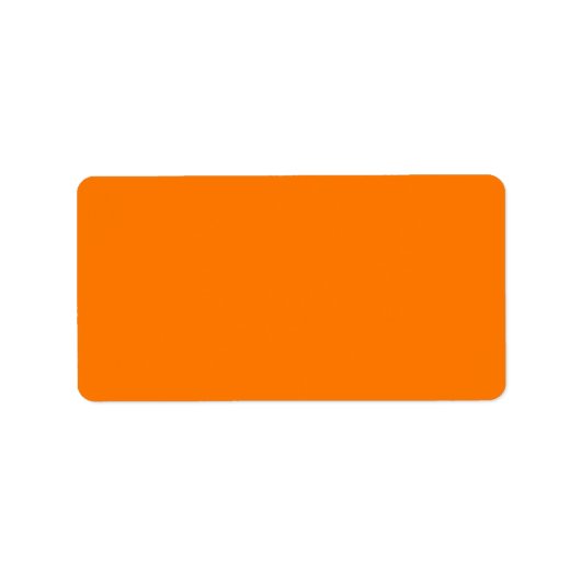 Veiligheid Oranje Stevige Kleur Etiket (Voorkant)
