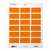 Veiligheid Oranje Stevige Kleur Etiket (Full Sheet)