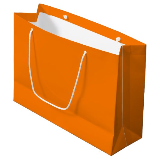 Veiligheid Oranje Stevige Kleur Groot Cadeauzakje (Voorkant Gekanteld)