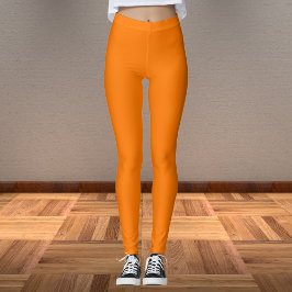 Veiligheid Oranje Stevige Kleur Leggings