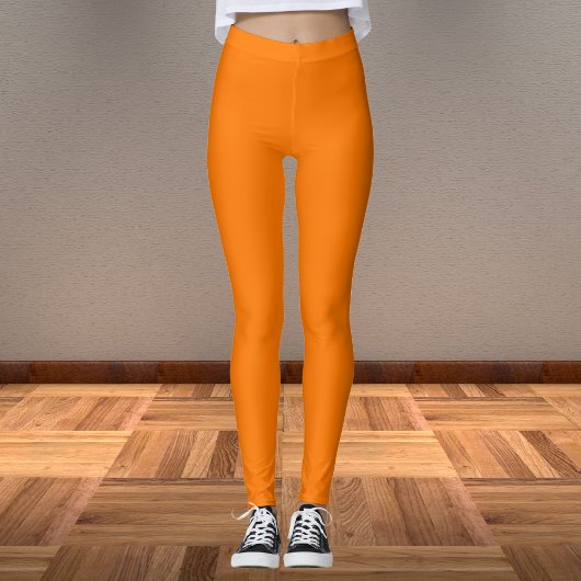 Veiligheid Oranje Stevige Kleur Leggings