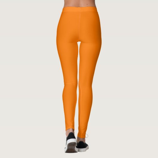 Veiligheid Oranje Stevige Kleur Leggings (Achterkant)