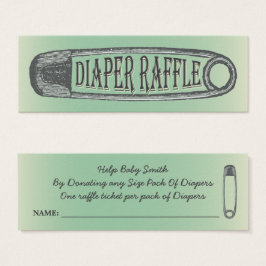  Veiligheid Pin Baby shower Spel Luier Raffle Mini Visitekaartjes