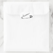 Veiligheid Pin LOVE Hart Sticker (Tas)