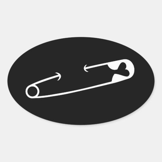 Veiligheid Pin Solidariteit Ovale Sticker (Voorkant)