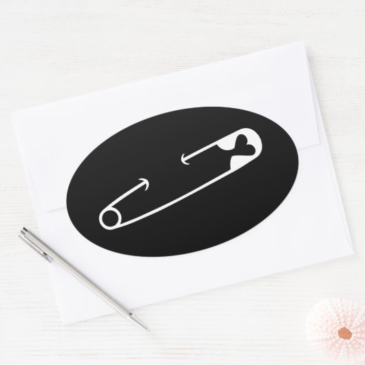 Veiligheid Pin Solidariteit Ovale Sticker (Envelop)