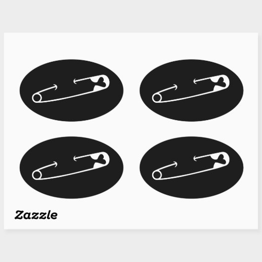 Veiligheid Pin Solidariteit Ovale Sticker (Vel)