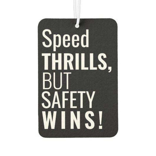 Veiligheid Slogan Custom Photo Modern Gift Luchtverfrisser (Achterkant)