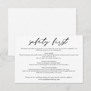 Veiligheid van de allereerste Eenvoudige zwarte wi Informatiekaartje