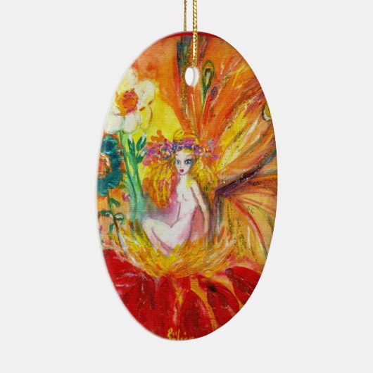 VEILIGHEID VAN DE STROMEN LEVEND Rood Ruby Keramisch Ornament (Rechts)