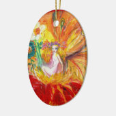 VEILIGHEID VAN DE STROMEN LEVEND Rood Ruby Keramisch Ornament (Links)