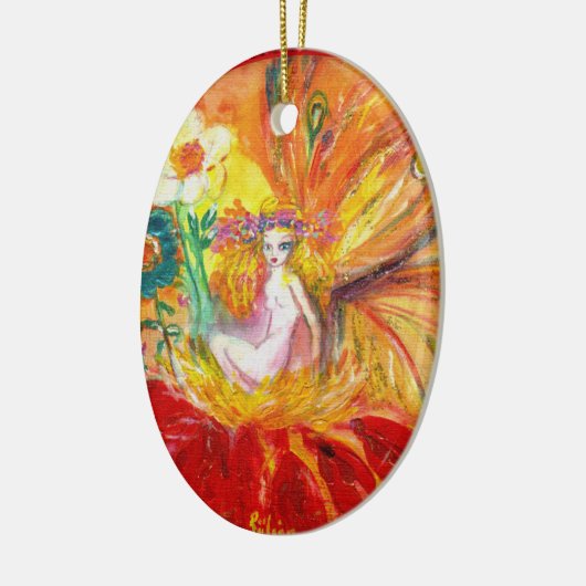 VEILIGHEID VAN DE STROMEN LEVEND Rood Ruby Keramisch Ornament (Links)