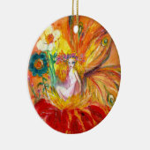 VEILIGHEID VAN DE STROMEN LEVEND Rood Ruby Keramisch Ornament (Rechts)