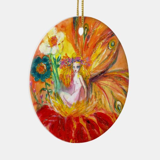 VEILIGHEID VAN DE STROMEN LEVEND Rood Ruby Keramisch Ornament (Rechts)