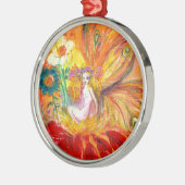 VEILIGHEID VAN DE STROMEN LEVEND Rood Ruby Metalen Ornament (Links)