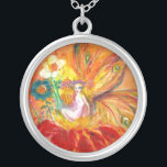 VEILIGHEID VAN DE STROMEN ZILVER VERGULDEN KETTING<br><div class="desc">Whimsical,  colorful and vibrant flower fee,  acrylverf,  ...  c) door Bulgan Lumini.</div>