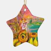 VEILIGHEID VAN DE ZONLOWERS VIBRANT GREEN EMERALD KERAMISCH ORNAMENT (Links)