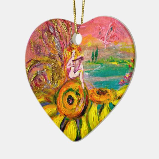 VEILIGHEID VAN DE ZONLOWERS VIBRANT GREEN EMERALD KERAMISCH ORNAMENT (Links)