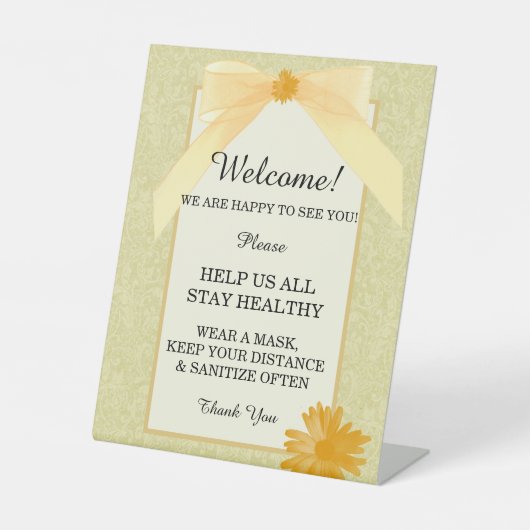 Veiligheid van geel en koolstof reclamebord met voetstuk (Voorkant)