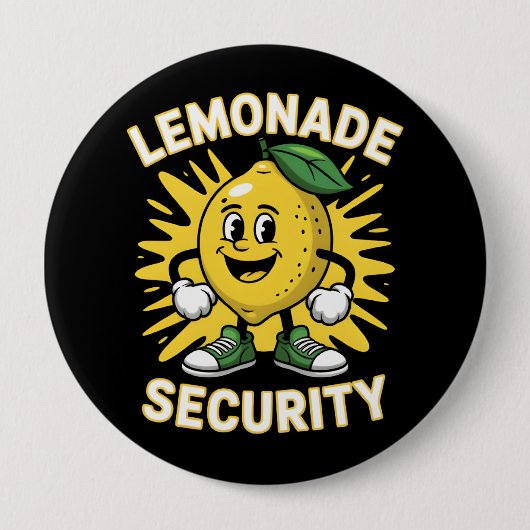 Veiligheid van limonadestandaard ronde button 4,0 cm (Voorkant)
