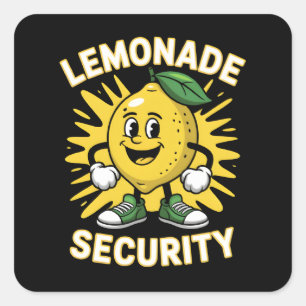 Veiligheid van limonadestandaard vierkante sticker