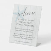 Veiligheid van strandstralen reclamebord met voetstuk (Voorkant)