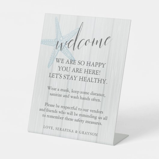 Veiligheid van strandstralen reclamebord met voetstuk (Voorkant)