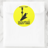 Veiligheid voorop - Veiligheid voorop - Veiligheid Ronde Sticker (Tas)