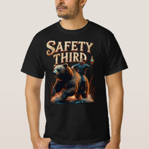 Veiligheids Derde Beer Ruiter Grappig T-shirt