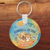 Veiligheids QR Code Huisdieren Sleutelhanger (Voorkant)