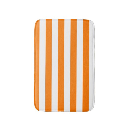 Veiligheids Sinaasappel en Witte Strepen Badmat (Voorkant Verticaal)