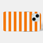 Veiligheids Sinaasappel en Witte Strepen Case-Mate iPhone Case (Achterkant (horizontaal))