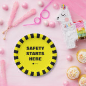 Veiligheidsafdeling Kantoor Party Round Papieren Bordje (Feest)