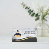 veiligheidsagent | metaalmarmer visitekaartje (Staand voorkant)
