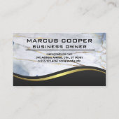 veiligheidsagent | metaalmarmer visitekaartje (Achterkant)