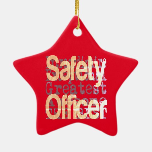 Veiligheidsbeambte Keramisch Ornament (Achterkant)