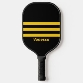 Veiligheidsbij Nostalgisch Over Strepen met Naam Pickleball Paddle