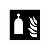 veiligheidsbord van het station met afstandsbedien rubberstempel (Afrduk)