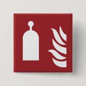 veiligheidsbord van het station met afstandsbedien vierkante button 5,1 cm (Voorkant)