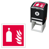 veiligheidsbord van het station met afstandsbedien  zelfinktende stempel (In situ)