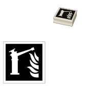 veiligheidsbord voor brandmelders rubberstempel (Gestempeld)