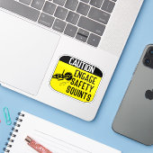 veiligheidsbril gebruiken sticker (Laptop met iPhone)